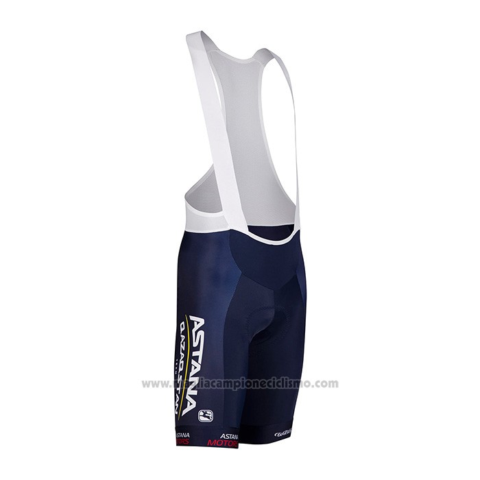 2022 Abbigliamento Ciclismo Astana Blu Manica Corta e Salopette